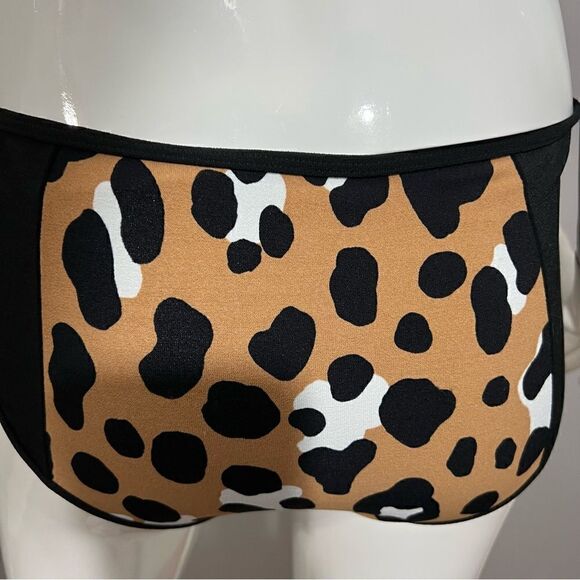 NWT Michael Kors Leopard Print Bandeau Bikini - 6 - Picture 11 of 16